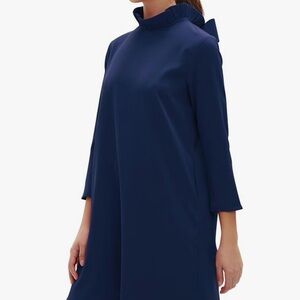 Chic Long Sleeve Navy Dress